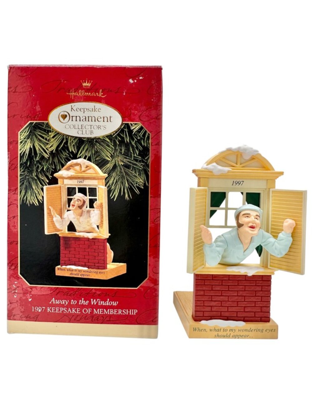 Hallmark Keepsake Ornament 1997 Away To The Window Collectors Club Mem Exclusive